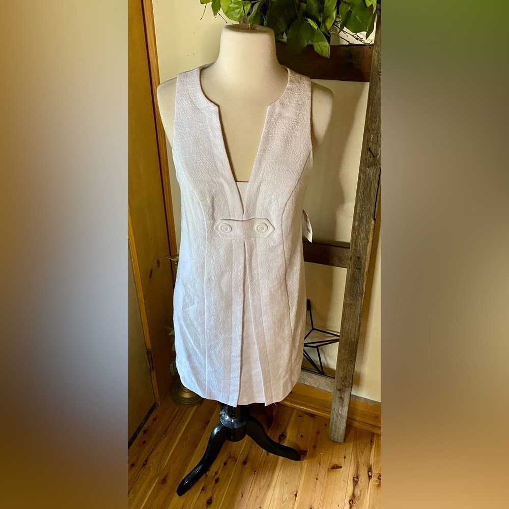 TRINA TURK TORCH SLEEVELESS DRESS IN WHITE BRIDAL PARTY SZ 4 *NWT* - Picture 2 of 14